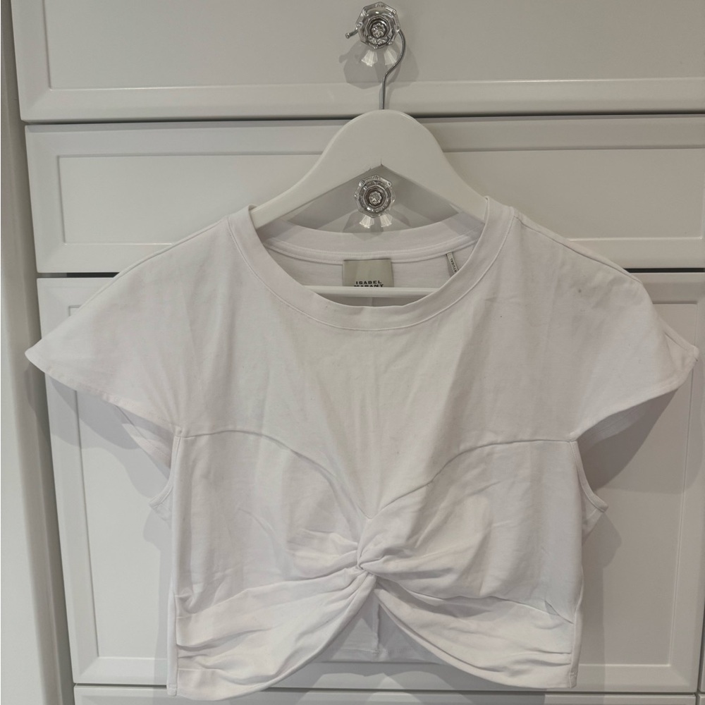 ⭐️ Isabel Marant White Cropped Twist Front Top ⭐️